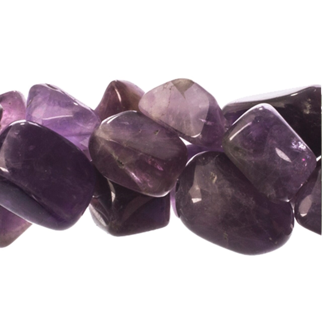 Earth's Jewel 16" Amethyst Natural Semi-Precious Nugget Strung Bead